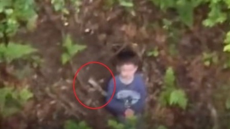 Semn divin descoperit în pădure unde a fost găsit micuțul Alexandru! Imaginile care au impresionat românii