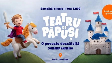 Teatru de păpuși și un weekend plin de aventuri pentru cei mici, la Iulius Mall Iași