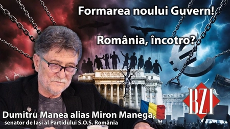 LIVE VIDEO - Studio-Politic BZI LIVE cu Dumitru Manea alias Miron Manega, senator de Iași al Partidului S.O.S. România
