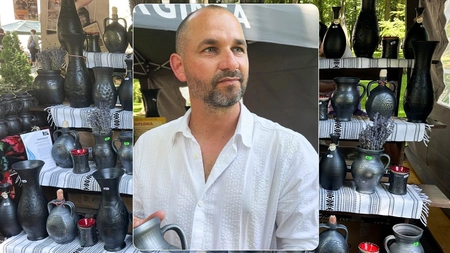 Corneliu Magopăț, meșter din a cincea generație de olari, aduce celebra ceramică de Marginea la Iași! „De copil fac asta”
