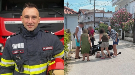 Pompier român, erou și în vacanță. A intervenit pentru a salva un bărbat rănit într-un accident petrecut în Grecia