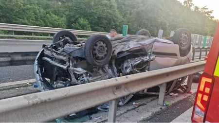 Accident mortal pe Autostrada A1, în județul Sibiu. O fetiță de 5 ani a murit, iar mama și fratele ei au fost răniți
