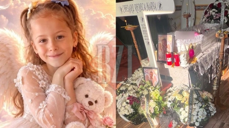 Imagini dramatice. Astăzi Rebeca, fetița călcată de o autoutilitară, a fost condusă pe ultimul drum, la Poduri. În sicriul alb al micuței au fost puși pumni de bani și jucării - EXCLUSIV