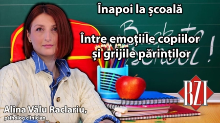 LIVE VIDEO - Înapoi la școală! Despre emoțiile copiilor și grijile părinților discută Alina Vălu Raclariu la BZI LIVE