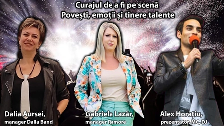 LIVE VIDEO - Talentul prinde curaj sub îndrumarea oamenilor potriviți. Despre primul pas pe scenă vorbesc Dalia Aursei, Alex Horațiu și Gabriela Lazăr la BZI LIVE