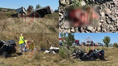 Imagini halucinante! Rămășițe din trupul neînsuflețit al șoferului mort în accidentul de la Lețcani, împrăștiate pe zeci de metri. Criminaliștii adună probele - UPDATE