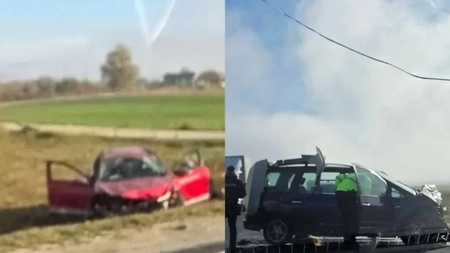 Accident grav pe DN1, între Avrig și Bradu. Patru persoane au ajuns la spital după impactul dintre două mașini