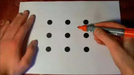 Test de PERSPICACITATE: Crezi ca poti uni 9 puncte trasand doar 4 linii? - VIDEO