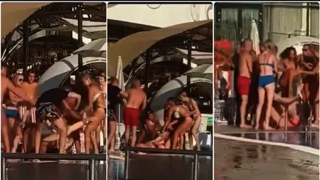 Bătaie cu pumni și picioare între două fete la o piscina din Capitală - VIDEO