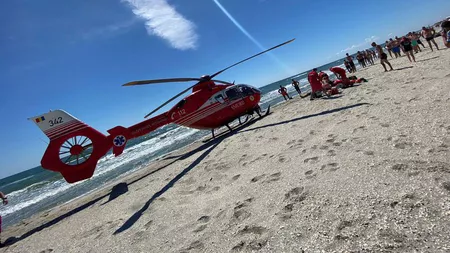 Momente teribile pe o plajă din Constanţa! S-a intervenit cu elicopterul SMURD