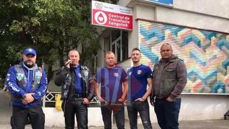 Peste 100 de polițiști motocicliști din toată țara s-au adunat să doneze sânge pentru a salva viața colegului internat la Spitalul 