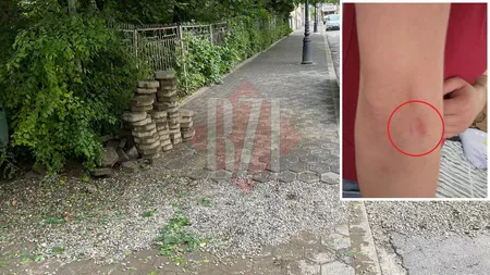 Locul din Iași unde bicicliștii își rup gâtul! Șantierul Delgaz de pe strada Gării a devenit o adevărată capcană. 