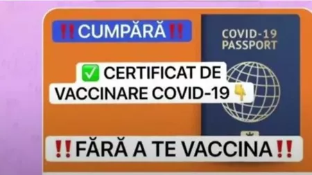 Certificate de vaccinare false, vândute cu 100 de euro. Documentele ar fi eliberate de Spitalul „Grigore Alexandrescu” din Bucureşti