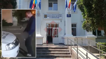 Imagini scandaloase la Iași! Un tânăr și-a făcut nevoile pe o mașină de poliție, iar toată scena a fost înregistrată video și postată pe Facebook. Ghinionul său: polițiștii erau online! (EXCLUSIV)