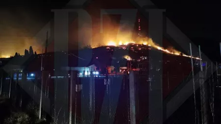 Flăcările au pus stăpânire pe muntele Pietricica din Piatra-Neamț. Incendiul s-a extins aproape de locuințe. Salvatorii au intervenit la fața locului, printre care și pompieri ieșeni - Galerie Foto, Update