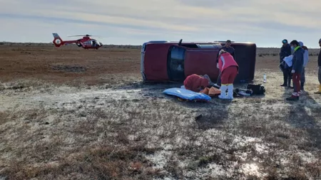 Accident grav în Delta Dunării. Un elicopter SMURD a intervenit pentru salvarea unui bărbat aflat în stare critică