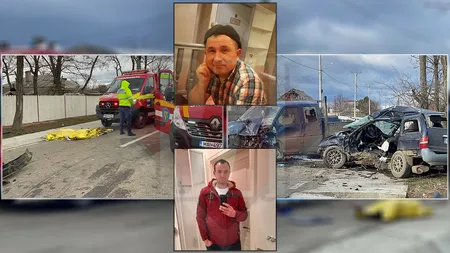 Imagini greu de privit! Ei sunt cei care au murit în cumplitul accident de la Voinești. O familie a fost distrusă după ce tatăl și fiul s-au stins unul în brațele celuilalt. Impactul nu le-a dat nicio șansă