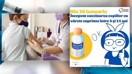 Începe vaccinarea împotriva Covid-19 a copiilor de 5 ani, cu serul Pfizer!