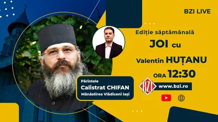 LIVE VIDEO - Părintele Calistrat Chifan vorbește la BZI LIVE despre cele două mari sărbători consecutive, Botezul Domnului și Soborul Sfântului Ioan Botezătorul