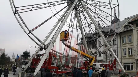 Veste pentru ieşeni! Roata panoramică de pe Ştefan cel Mare este demontată - FOTO, VIDEO