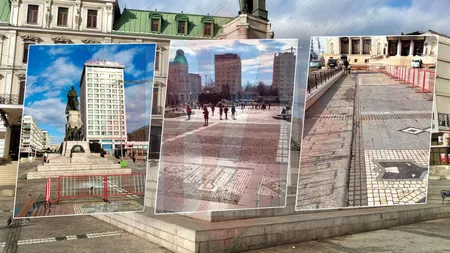 Se reface Piața Unirii din Iași! Principala zonă de promenadă a municipiului arată ca după război- GALERIE FOTO