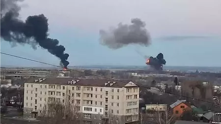 Ploaie de rachete la Harkov, al doilea oraș ca mărime din Ucraina - VIDEO
