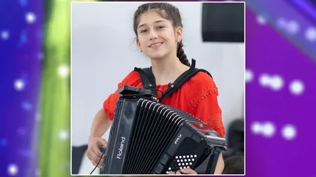 Artistă la doar 14 ani! A impresionat jurații de la ”Românii au talent“ cu acordeonul ei
