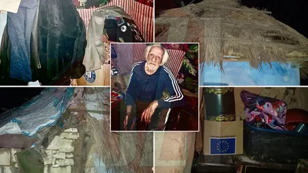 Exasperarea unui bătrân din comuna Ruginoasa, care este la mila oamenilor: Vasile Garcea strigă după ajutor! – GALERIE FOTO