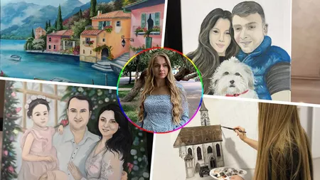 Artista din Republica Moldova care s-a stabilit la Iași și trăiește din pictură. Marina îndeplinește dorințe pe hârtie, în culori aprinse! GALERIE FOTO / VIDEO