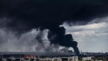 Un depozit de azotat de amoniu din regiunea Harkov a fost atacat de către forțele ruse - FOTO, VIDEO