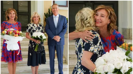 Câți bani a costat rochia purtată de Carmen Iohannis la întâlnirea cu Jill Biden