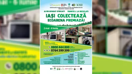 Ziua Mediului se sărbătorește la Iași prin activități educative, organizate de Salubris Iași și ECOarena. Ieșenii pot participa la o tombolă!