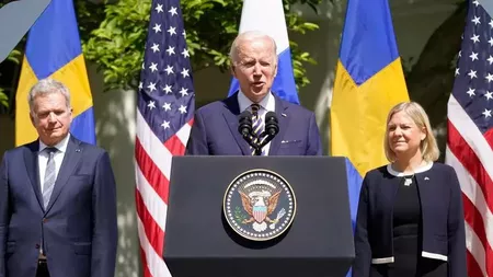 Joe Biden susține demersurile Suediei și Finlandei pentru aderarea la NATO