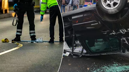 Accident rutier, pe o stradă din Iași! A urcat la volan fără permis și a bușit mașina chiar lângă Poliție! (EXCLUSIV)