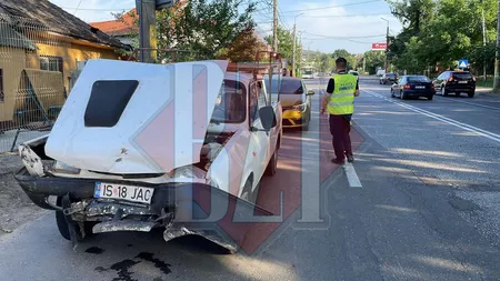 Accident „amuzant” pe străzile Iașului! O Dacia 1310 a șifonat un Mercedes de zeci de mii de euro. Iată cum arată cele două autoturisme implicate - EXCLUSIV, FOTO, VIDEO
