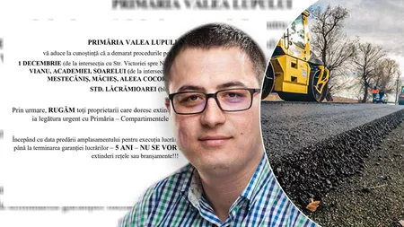 Decizie ciudată luată de primarul din Valea Lupului! Liviu Dulgheru nu mai permite branșări la utilități după asfaltare!