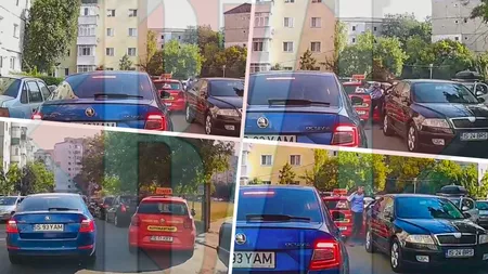 Un ieșean a zgâriat o mașină parcată, când dădea examenul auto! Cum a reacționat polițistul când a văzut că este filmat – GALERIE FOTO / VIDEO