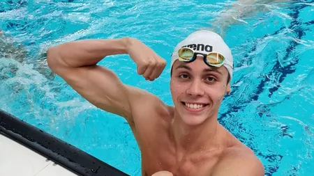 David Popovici s-a calificat în finala probei de 100 de metri liber la Campionatul European pentru Juniori