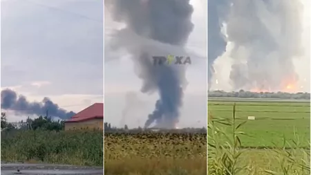 Explozie în Crimeea, la un depozit de muniţii. Doi civili au fost răniţi - FOTO, VIDEO