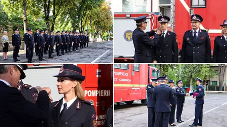 68 de pompieri militari au fost avansați în grad, la Iași! Cum s-a desfășurat ceremonia pentru salvatorii ieșeni