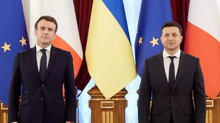 Emmanuel Macron, convorbire telefonică cu Volodimir Zelenski. Ce i-a transmis liderul francez