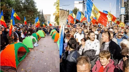 Protest la Chișinău față de prețurile și facturile uriașe. Oamenii cer demisia președintelui Maia Sandu