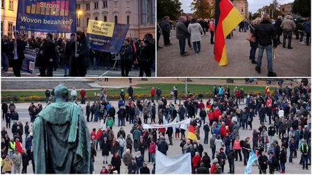 Peste 7000 de manifestanţi au ieşit în stradă în Germania. Oamenii protestează împotriva politicii energetice: 