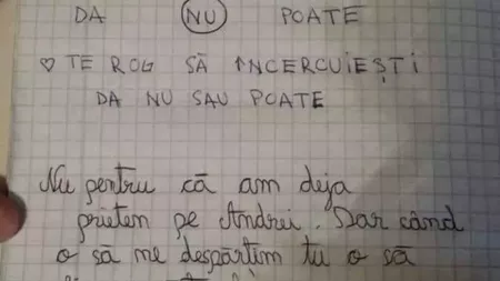 Răspunsul viral primit de un elev, după ce a i-a cerut unei fetițe să fie iubita lui: “Dragă Georgiana…”