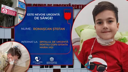 Ștefan Cristian Romașcan suferă de o boală cruntă! Băiatul are nevoie urgent de sânge pentru a trece peste această grea încercare!