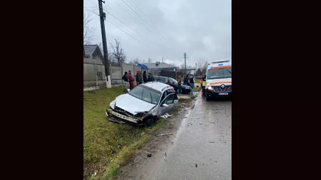 Accident rutier cu două autoturisme în comuna Lungani. Patru persoane au fost rănite - EXCLUSIV, UPDATE, FOTO