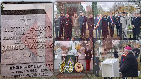 Ceremonia de resfințire a mormântului consulului Victor Place în prezența ambasadorului Laurence Auer, la Iași! „Este o adevărată onoare pentru Franța să poată cinsti memoria celor care au pierdut viața în acest loc” - GALERIE FOTO