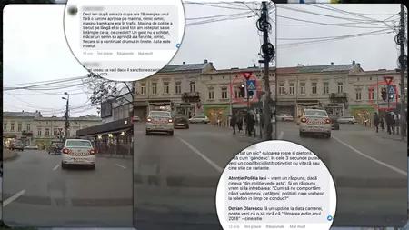 Polițiștii ieșeni au fost surprinși încălcând regulile de circulație: ,,Au forțat un pic culoarea roșie!” – FOTO/VIDEO