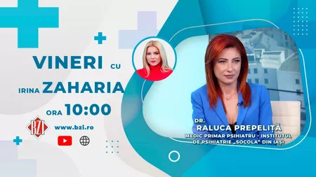 LIVE VIDEO - Dr. Raluca Prepeliță, medic primar psihiatru, Institutul de Psihiatrie Socola Iași, discută în emisiunea BZI LIVE despre urgentele cu care se confruntă psihiatrii în perioada sărbătorilor de iarnă