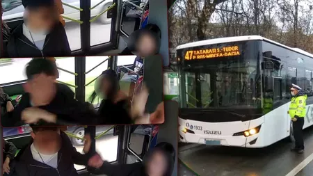 Bătaie într-un autobuz din Iași! Doi tineri s-au încins din cauza unei fete. Martorii susțin că făptașul ar fi avut un cuțit asupra sa – FOTO/VIDEO